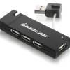 IOGEAR 4-Port USB 2.0 Hub, 0.17’, Black