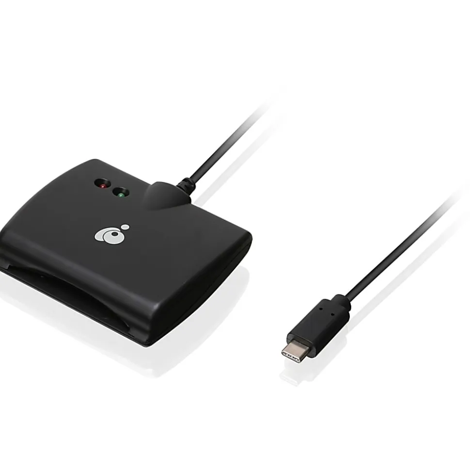 IOGEAR USB-C Smart Card Reader (TAA compliant) - Contact - Cable - USB Type C - Black - TAA Compliant