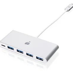 IOGEAR USB-C to 4 Port USB-A Hub with Power Delivery Pass-Through - USB 3.1 (Gen 1) Type C - External - 5 USB Port(s) - 4 USB 3.0 Port(s) - PC, Mac