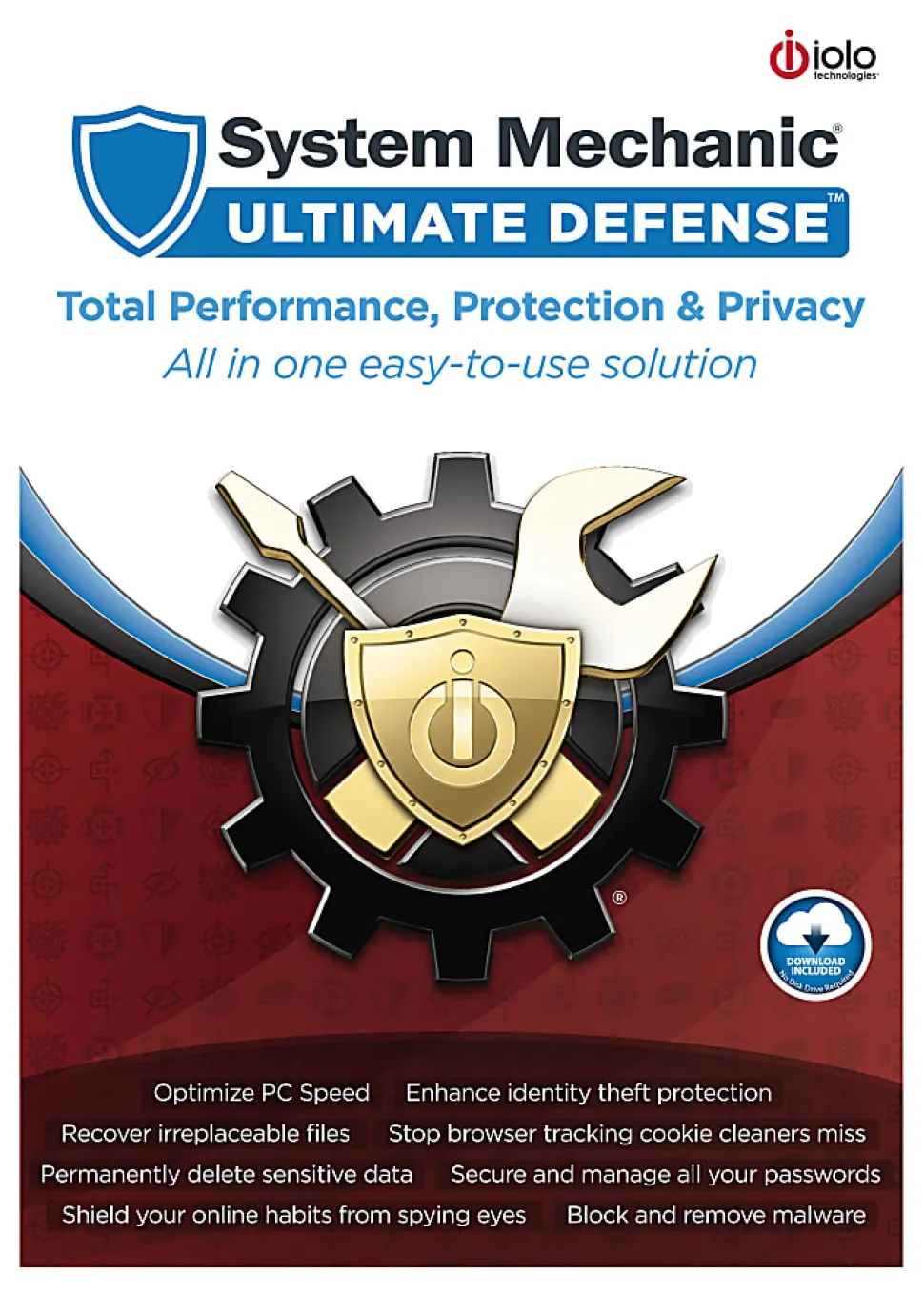 iolo Technologies System Mechanic Ultimate Defense, Product Key Card