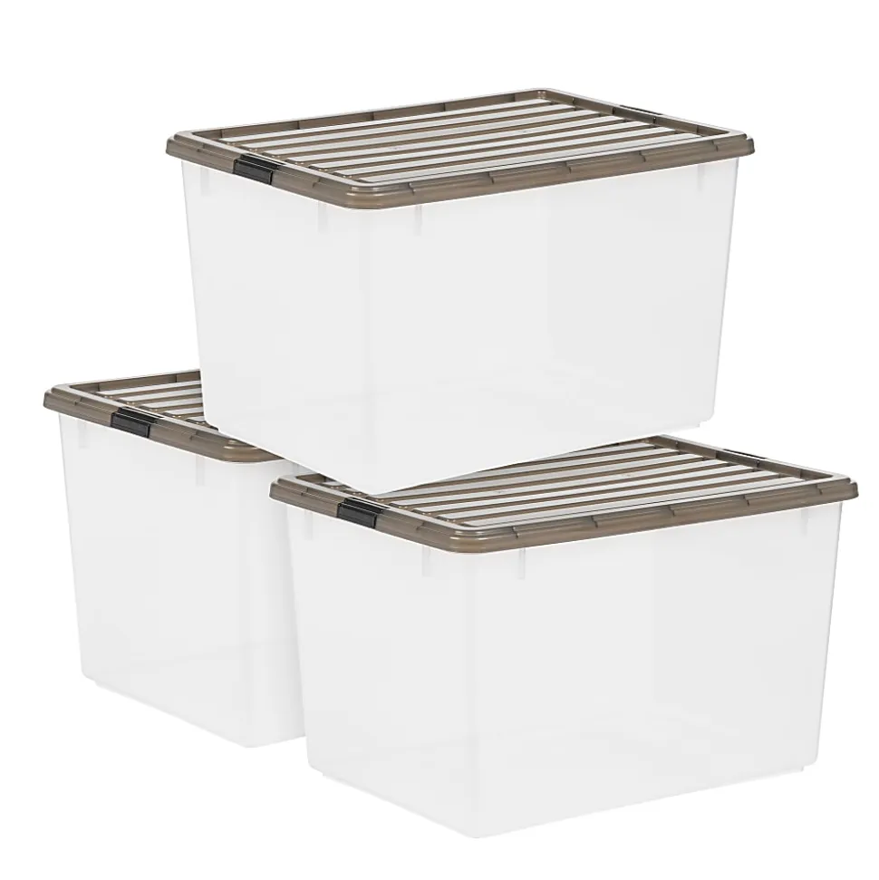 Iris Box, 144 Qt, Gray, Pack Of 3 Boxes