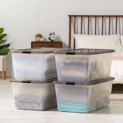 Iris Box, 91 Qt, Gray, Pack Of 4 Boxes
