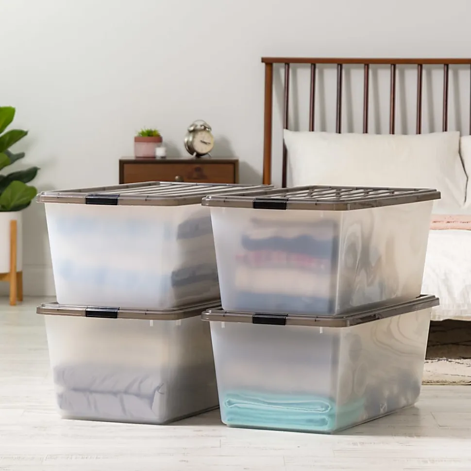 Iris Box, 91 Qt, Gray, Pack Of 4 Boxes