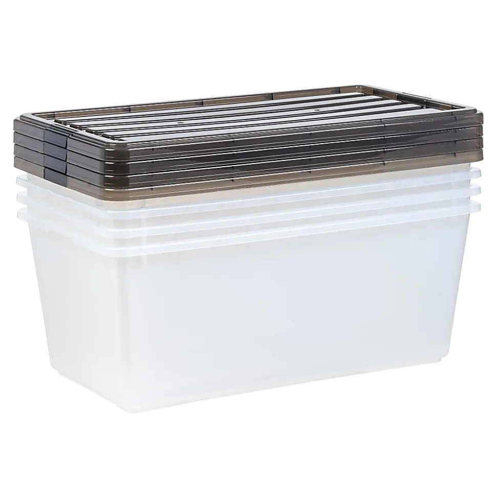 Iris Box, 91 Qt, Gray, Pack Of 4 Boxes