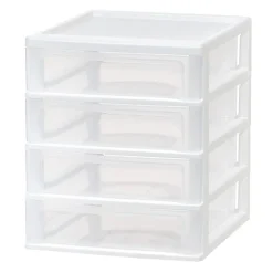 Iris Desktop Drawer Unit, 4 Drawers, White