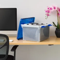 Iris® Element-Resistant Ultimate Storage Box, Letter/Legal, 8 Gallon, 20-1/8”L x 16-3/16”W x 14-1/4”H, Clear