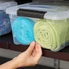 IRIS® Latch Plastic Storage Container With Built-In Handles And Snap Lid, 12.95 Quarts, 16 1/2" x 11" x 6 1/2", Clear