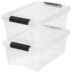 IRIS® Latch Plastic Storage Container With Built-In Handles And Snap Lid, 12.95 Quarts, 16 1/2
