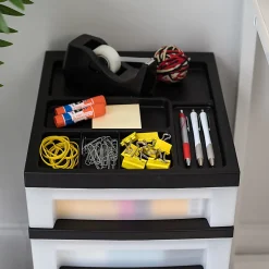 Iris Mini Chest, 5 Drawers, 27 Qt, Black