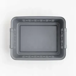 Iris® Plastic Storage Baskets, Small, 4.25”H x 8.75”W x 11.125”D, Gray, Set Of 10 Baskets
