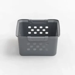 Iris® Plastic Storage Baskets, Small, 4.25”H x 8.75”W x 11.125”D, Gray, Set Of 10 Baskets