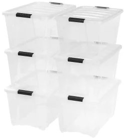 IRIS® Plastic Storage Container With Handles/Latch Lid, 22