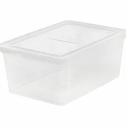 IRIS 17-quart Storage Box - External Dimensions: 17.5"x12"x 17.5" Depth x 7" - 4.25 gal - Snap-in Lid Closure - Stackable - Plastic - Clear -