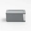 Iris® Stackable Storage Bin With Drawer, 5-13/16"H x 8-3/4"W x 12-3/4"D, Gray