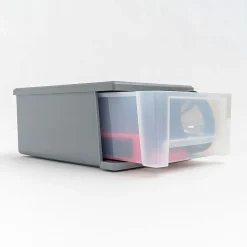 Iris® Stackable Storage Bin With Drawer, 5-13/16