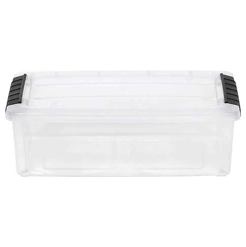 Iris Stack And Pull Totes, 5.75 Qt, Clear, Set Of 20 Totes