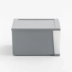 Iris Stacking Drawer, 3 Drawers, 17 Qt, Gray, Pack Of 3 Drawers