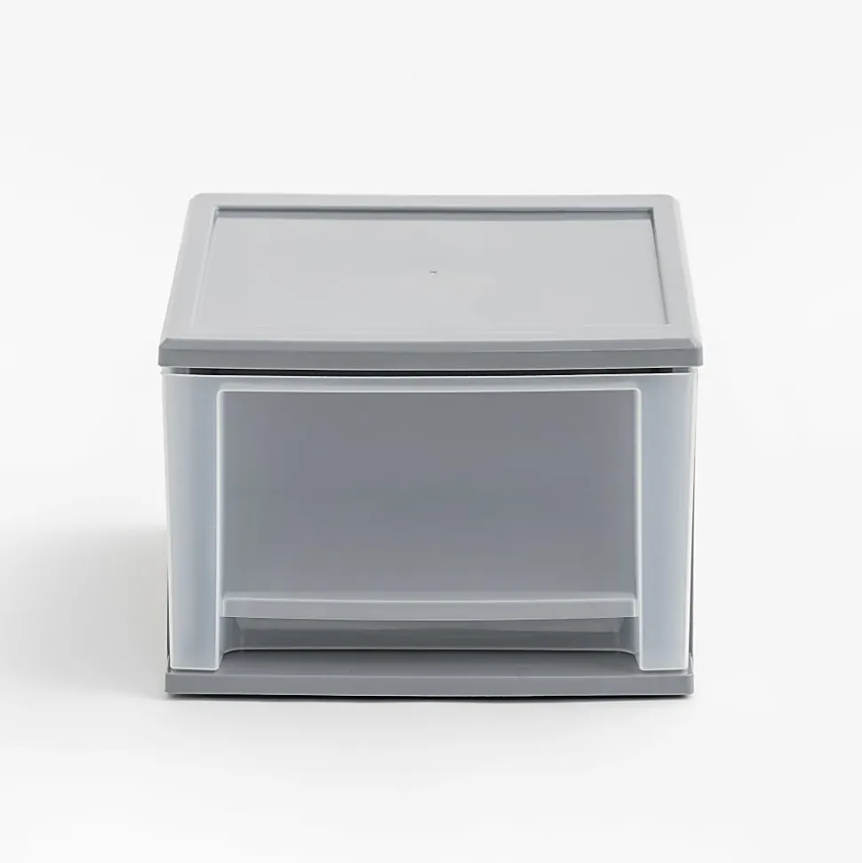 Iris Stacking Drawer, 3 Drawers, 17 Qt, Gray, Pack Of 3 Drawers