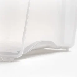 Iris® Stack & Pull™ Storage Boxes, 10 Gallon, Clear/Gray, Set Of 5 Boxes