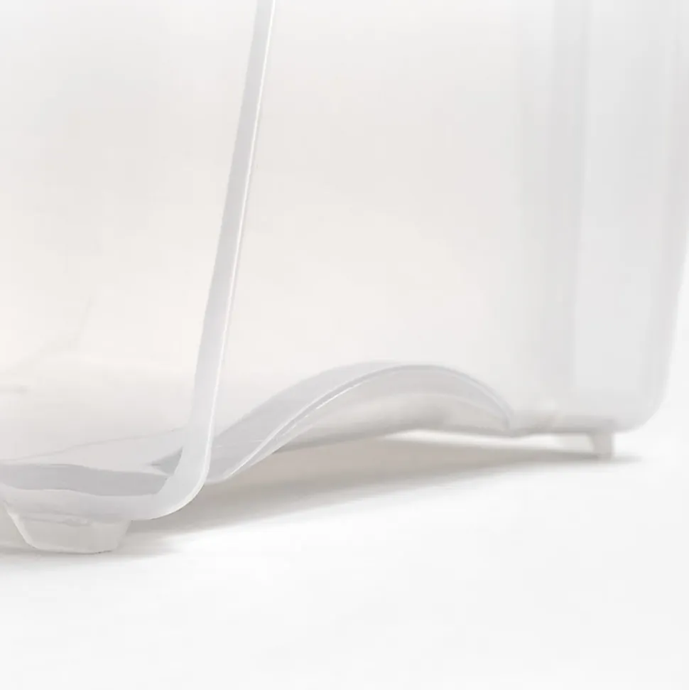 Iris® Stack & Pull™ Storage Boxes, 10 Gallon, Clear/Gray, Set Of 5 Boxes