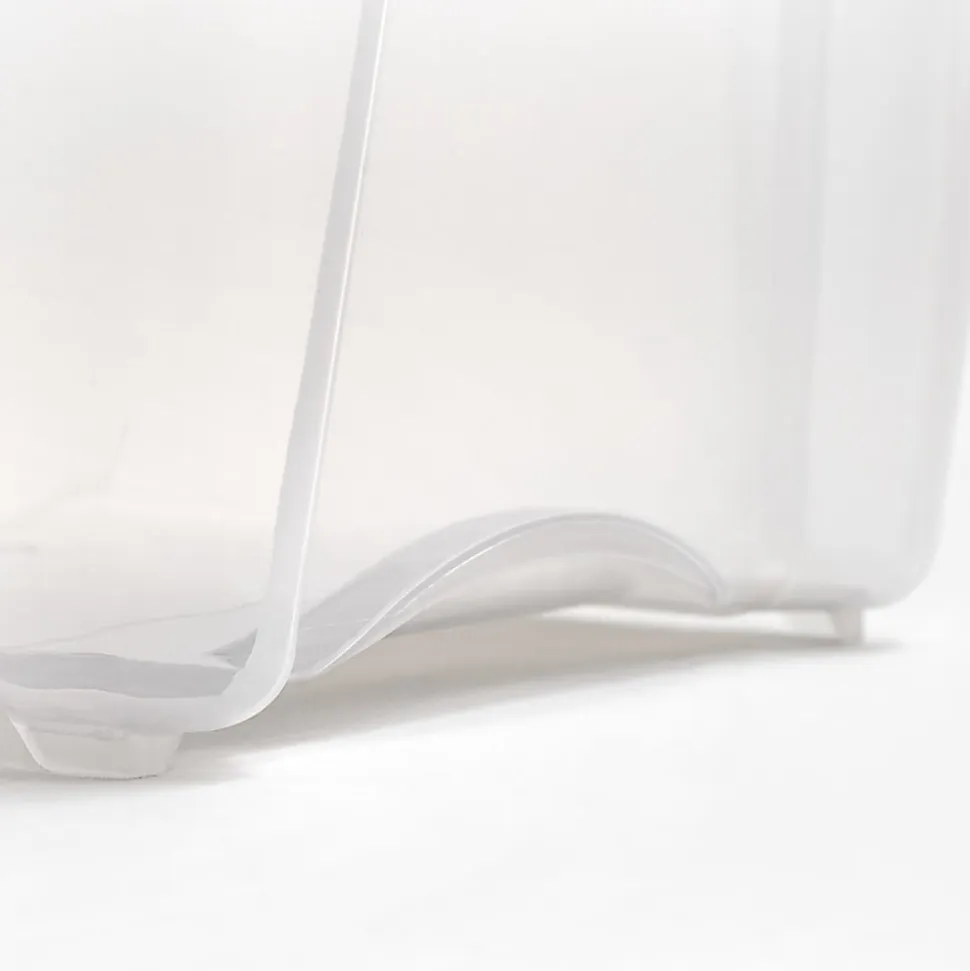 Iris® Stack & Pull™ Storage Box, 1.45 Gallon, Clear/Gray
