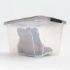 Iris® Stack & Pull™ Storage Box, 4.75 Gallon, Clear/Gray