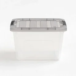Iris® Stack & Pull™ Storage Box, 4.75 Gallon, Clear/Gray