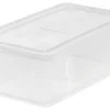 Iris Storage Boxes With Lids, 4-15/16”H x 8-1/4”W x 14-1/4”D, Clear, 18 pack