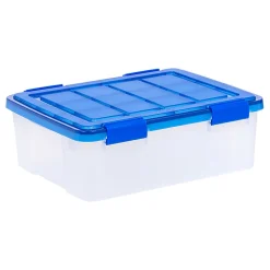 Iris Ultimate WeatherPro Storage Boxes, 19-5/8”L x 16-3/16”W x 14-1/4”H, 26.5 Qt, Clear