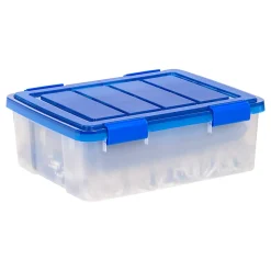 Iris Ultimate WeatherPro Storage Boxes, 19-5/8”L x 16-3/16”W x 14-1/4”H, 26.5 Qt, Clear