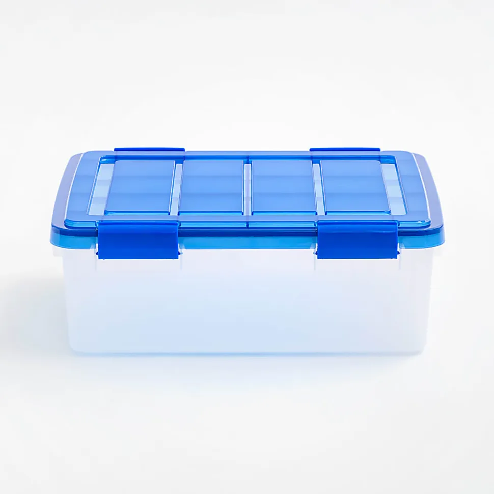 Iris Ultimate WeatherPro Storage Boxes, 19-5/8”L x 16-3/16”W x 14-1/4”H, 26.5 Qt, Clear