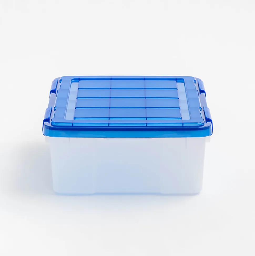 Iris Ultimate WeatherPro Storage Boxes, 19-5/8”L x 16-3/16”W x 14-1/4”H, 26.5 Qt, Clear
