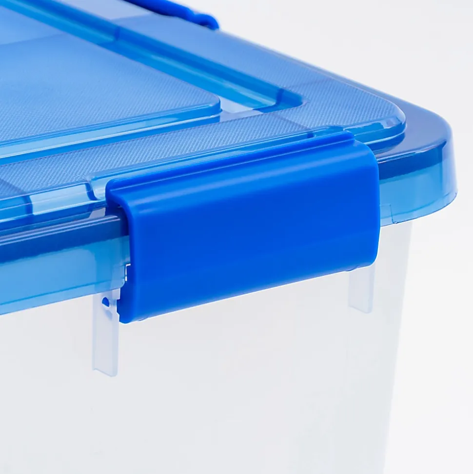 Iris Ultimate WeatherPro Storage Boxes, 19-5/8”L x 16-3/16”W x 14-1/4”H, 26.5 Qt, Clear