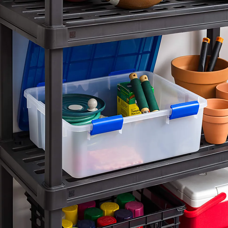 Iris Ultimate WeatherPro Storage Boxes, 19-5/8”L x 16-3/16”W x 14-1/4”H, 26.5 Qt, Clear