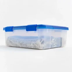 Iris Ultimate WeatherPro Storage Boxes, 19-5/8”L x 16-3/16”W x 14-1/4”H, 26.5 Qt, Clear