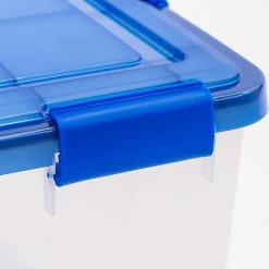 Iris Ultimate Weatherpro Storage Boxes, 23-5/8”L x 20-1/16”W x 16-3/16”H, 74 Qt, Clear, Set Of 3 Boxes