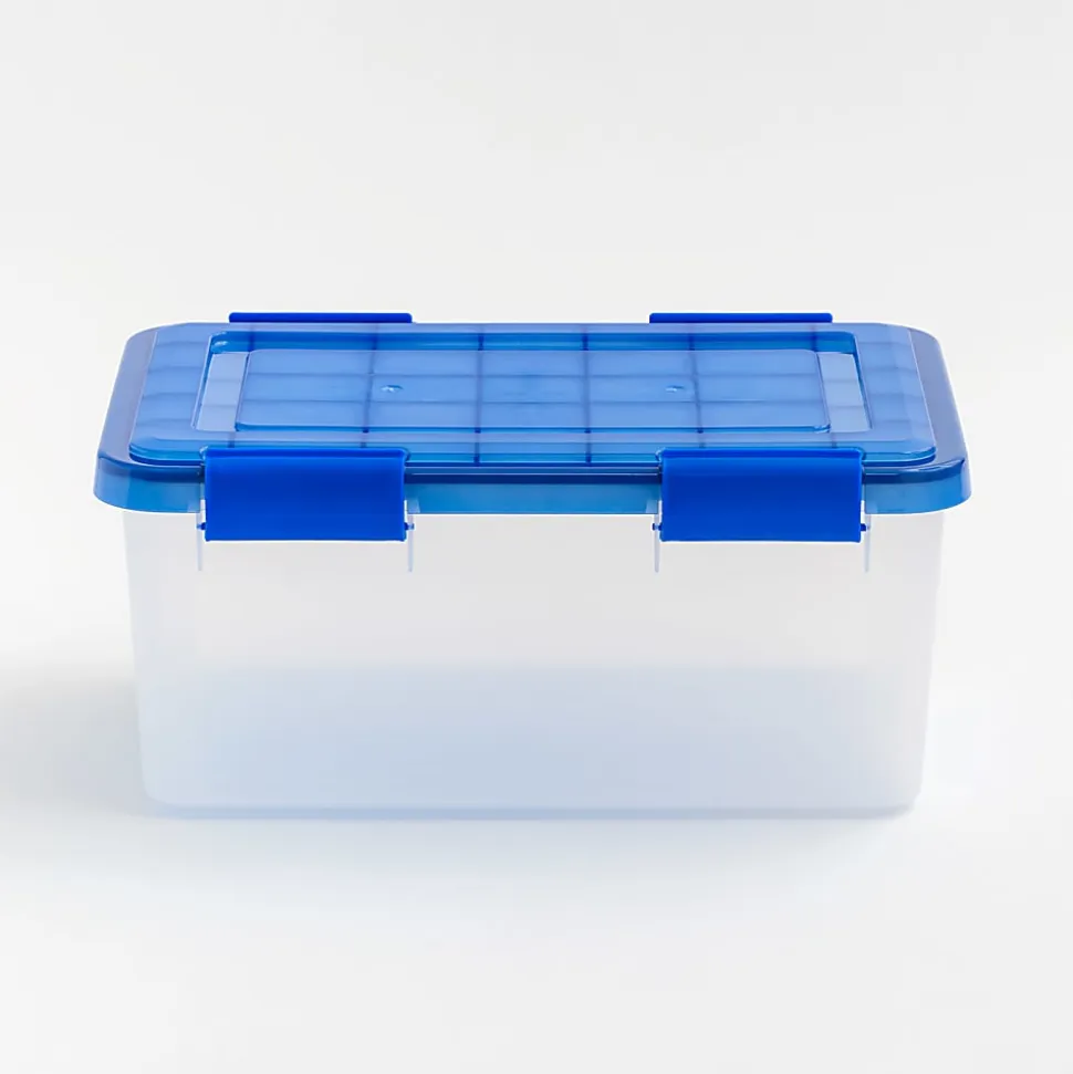 Iris Ultimate Weatherpro Storage Box, 17-1/2”L x 16-3/16”W x 10-1/4”H, 19 Qt, Clear