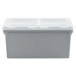 Iris USA® File Boxes, 44 Qt, 31-1/2”L x 17-5/16”W x 13”H, Gray, Pack Of 4 Boxes