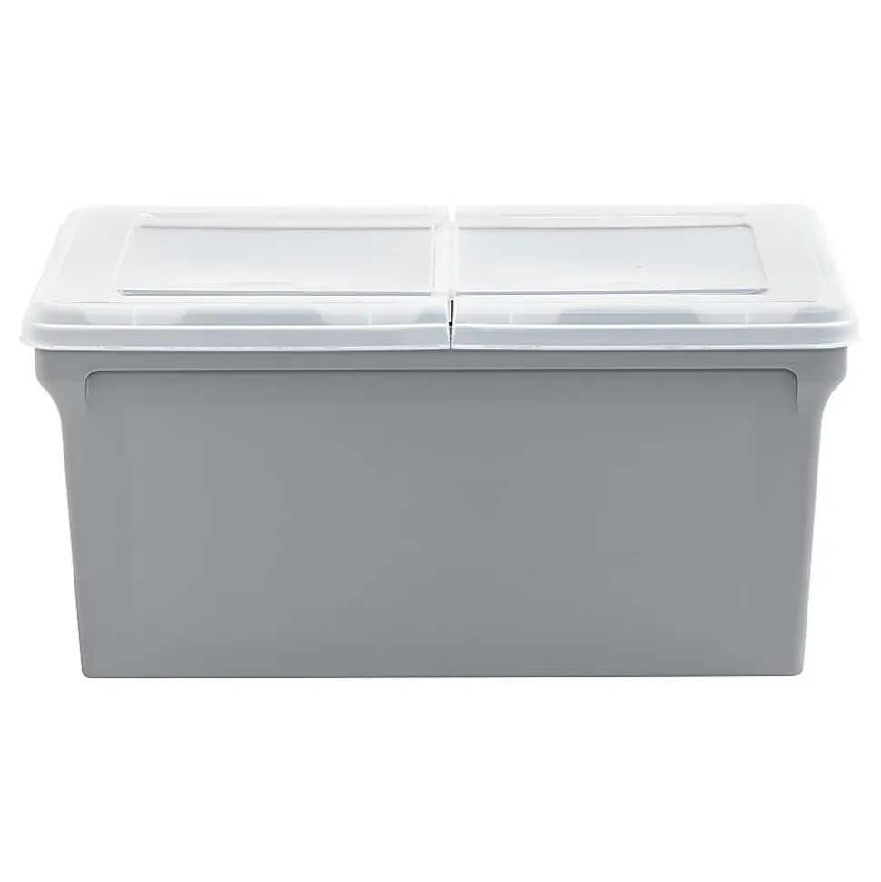 Iris USA® File Boxes, 44 Qt, 31-1/2”L x 17-5/16”W x 13”H, Gray, Pack Of 4 Boxes