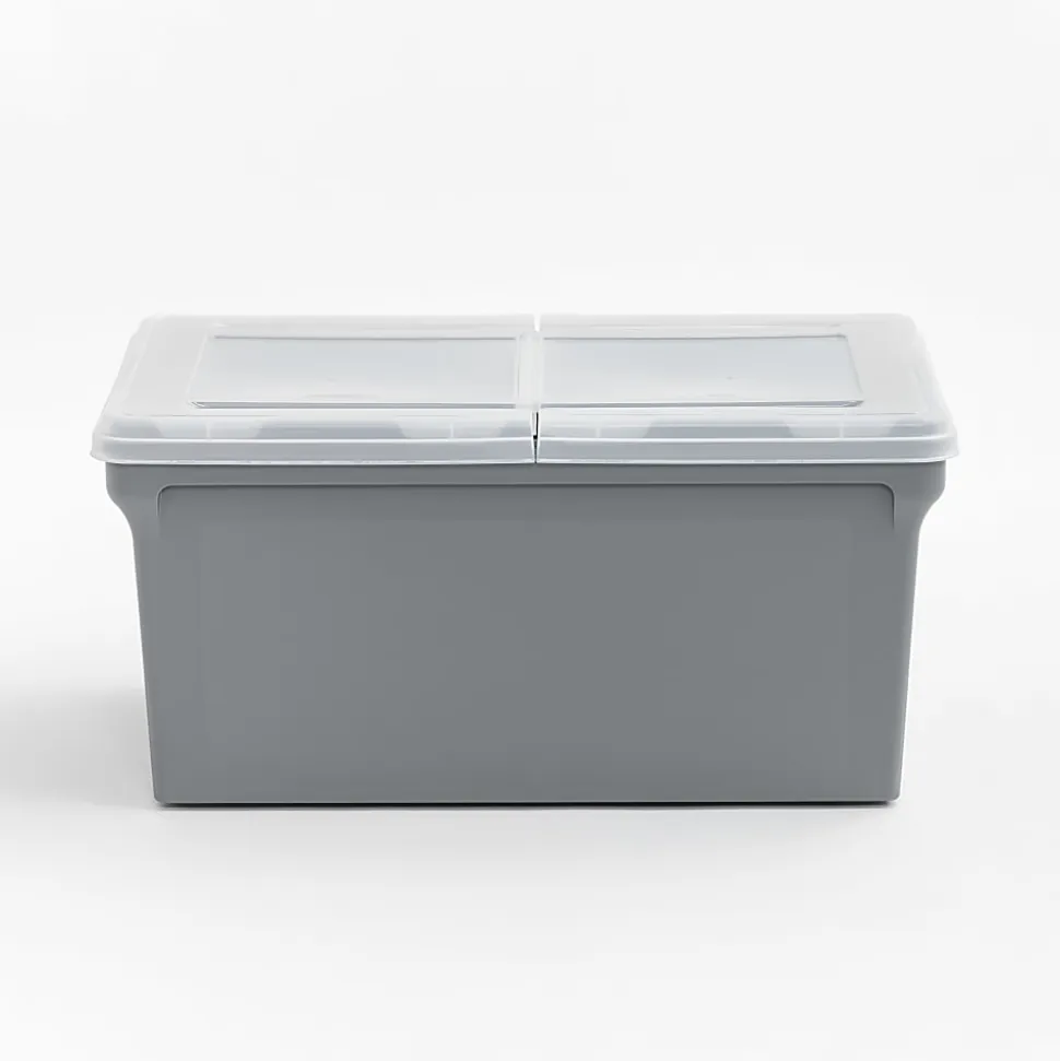 Iris USA® File Boxes, 44 Qt, 31-1/2”L x 17-5/16”W x 13”H, Gray, Pack Of 4 Boxes