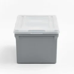 Iris USA® File Boxes, 44 Qt, 31-1/2”L x 17-5/16”W x 13”H, Gray, Pack Of 4 Boxes
