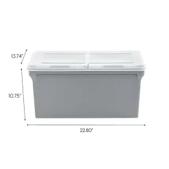 Iris USA® File Boxes, 44 Qt, 31-1/2”L x 17-5/16”W x 13”H, Gray, Pack Of 4 Boxes