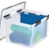 Iris® WeatherPro Storage File Box, Letter/Legal Size, 10 9/10" x 14 1/2" x 17 7/8", Clear