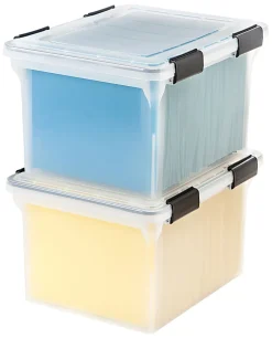 Iris® WeatherPro Storage File Box, Letter/Legal Size, 10 9/10