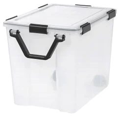 Iris WeatherPro Tote With Handle, 103-Quart, Clear, Total Qty 1