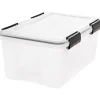 IRIS WeatherTight Heavy-duty Storage Tote, Internal Dimensions: 14.75"L x 9.63"W x 7"H, 6 / Carton