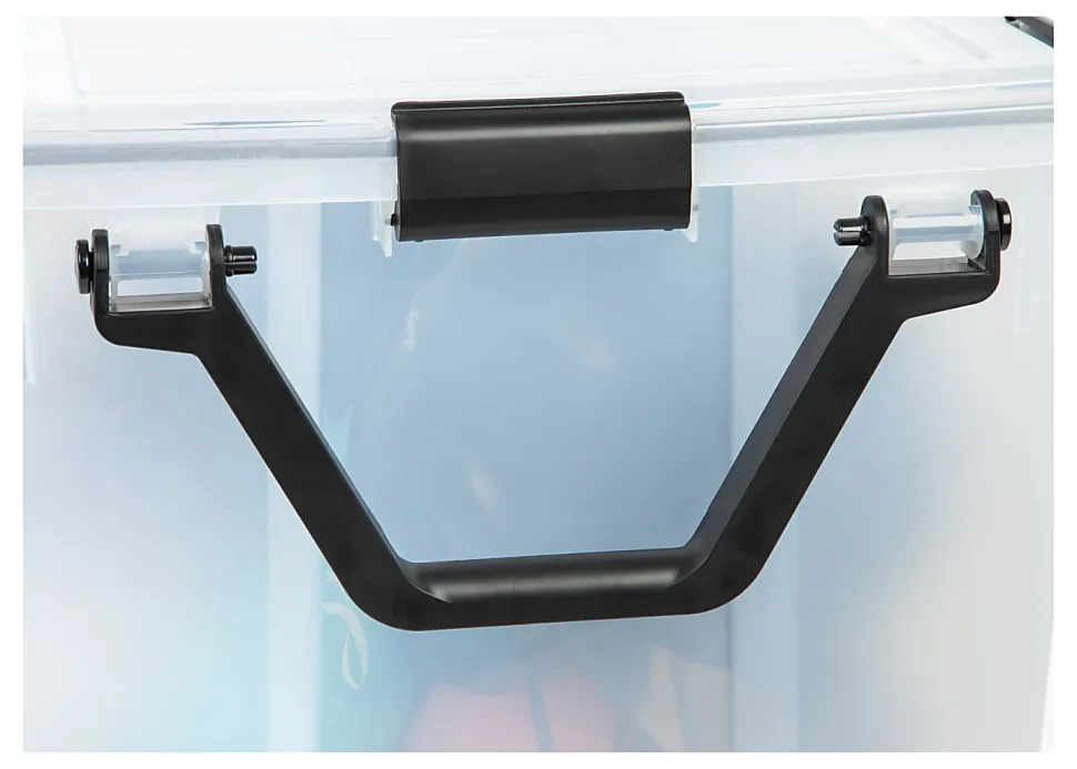 IRIS® Weathertight® Plastic Storage Container With Latch Lid, 18 3/4" x 17 3/4" x 23 5/8", Clear