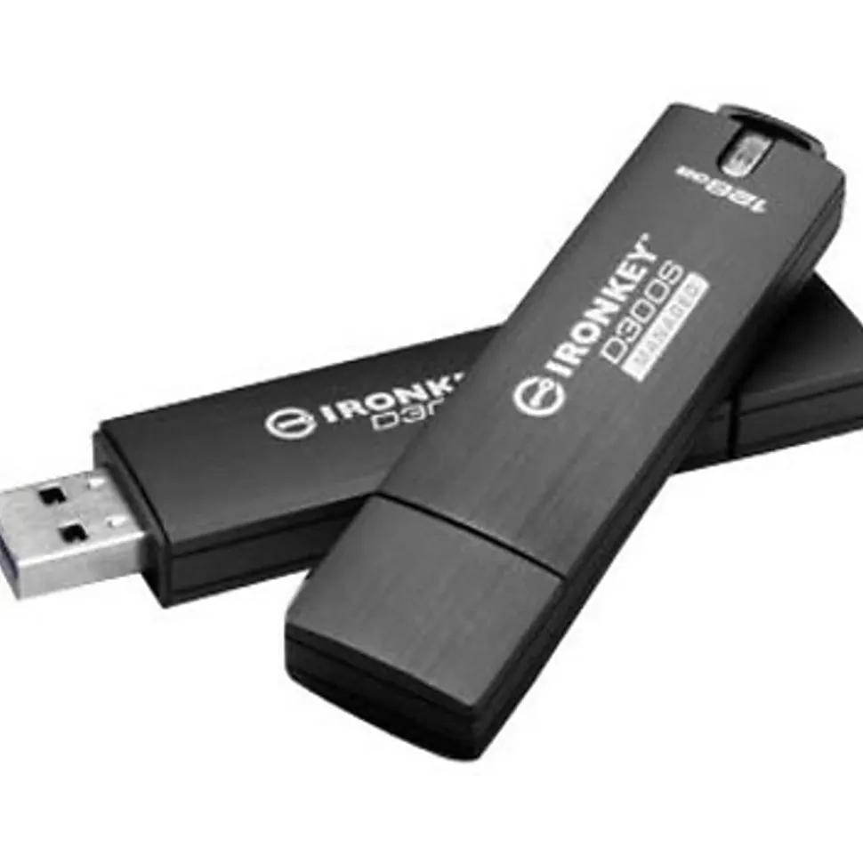 IronKey 128GB D300SM USB 3.1 Flash Drive - 128 GB - USB 3.1 - 256-bit AES - TAA Compliant