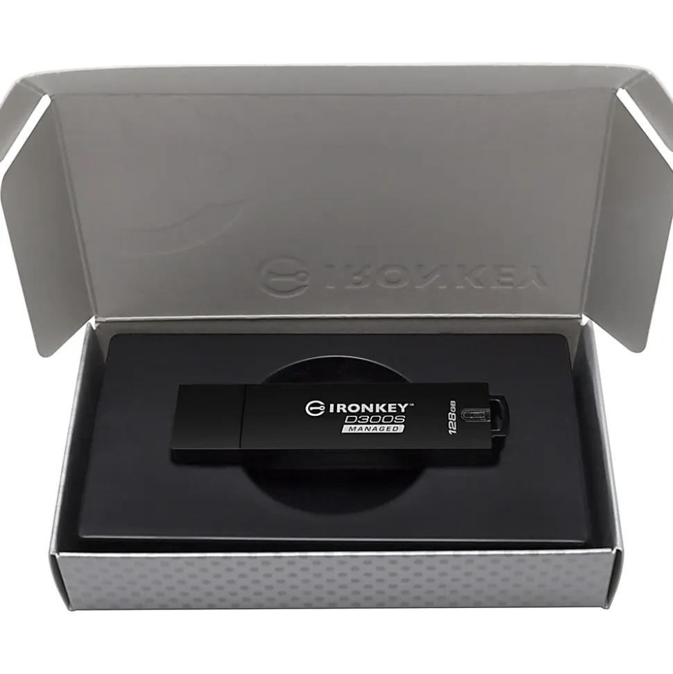 IronKey 128GB D300SM USB 3.1 Flash Drive - 128 GB - USB 3.1 - 256-bit AES - TAA Compliant
