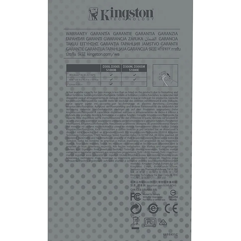 IronKey 128GB D300SM USB 3.1 Flash Drive - 128 GB - USB 3.1 - 256-bit AES - TAA Compliant